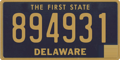DE license plate 894931