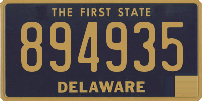 DE license plate 894935