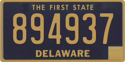 DE license plate 894937