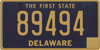 DE license plate 89494