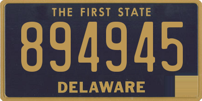 DE license plate 894945