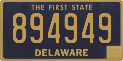 DE license plate 894949