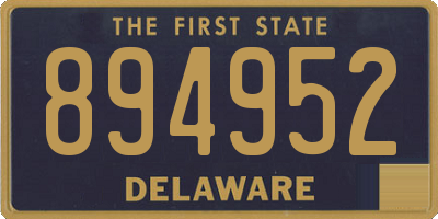 DE license plate 894952