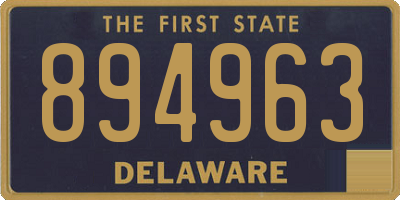 DE license plate 894963