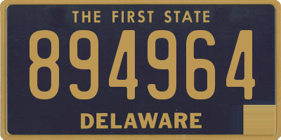 DE license plate 894964