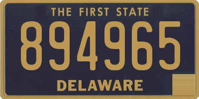 DE license plate 894965