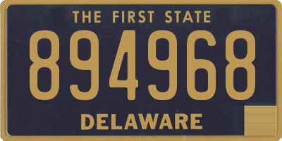 DE license plate 894968
