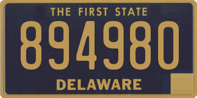 DE license plate 894980