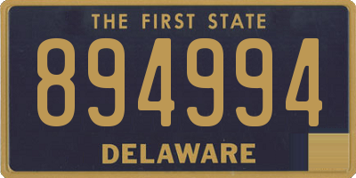 DE license plate 894994