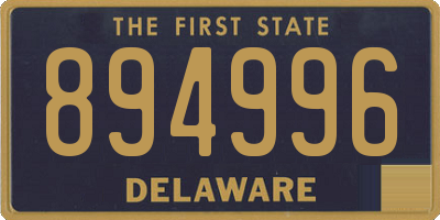 DE license plate 894996