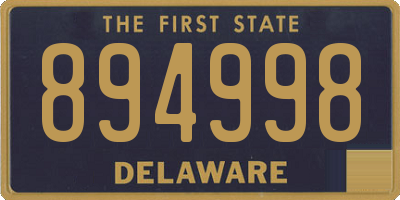 DE license plate 894998