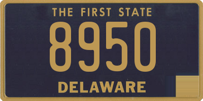 DE license plate 8950