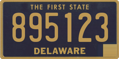 DE license plate 895123