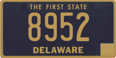 DE license plate 8952