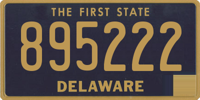 DE license plate 895222