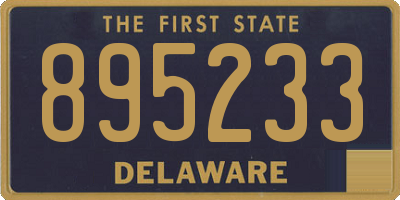 DE license plate 895233