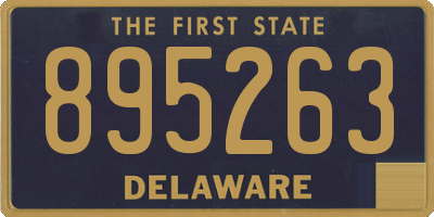 DE license plate 895263