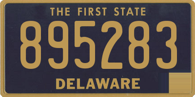 DE license plate 895283