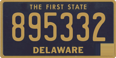DE license plate 895332