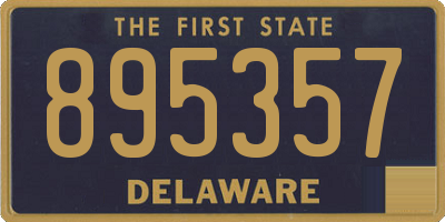 DE license plate 895357