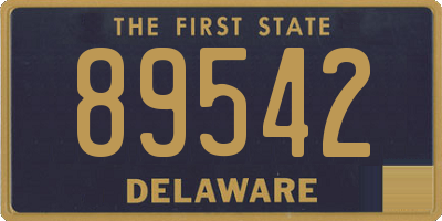 DE license plate 89542