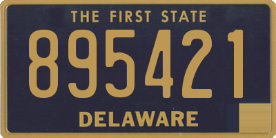 DE license plate 895421