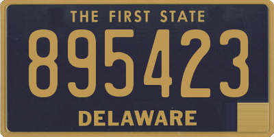 DE license plate 895423