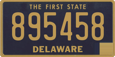 DE license plate 895458