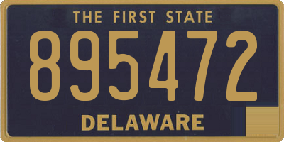 DE license plate 895472