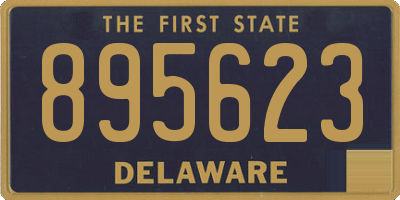 DE license plate 895623