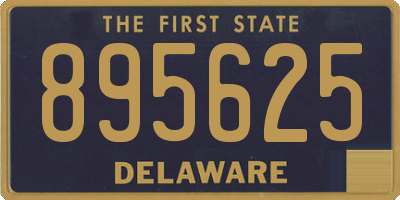 DE license plate 895625