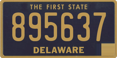 DE license plate 895637