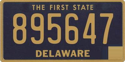 DE license plate 895647
