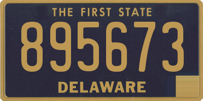 DE license plate 895673