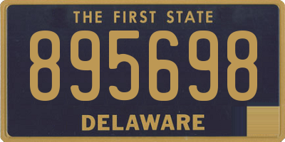 DE license plate 895698