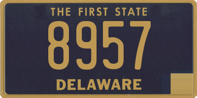 DE license plate 8957