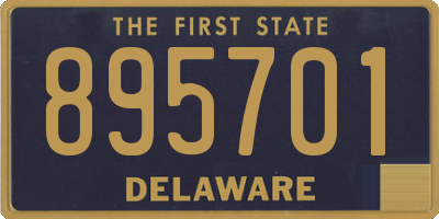 DE license plate 895701