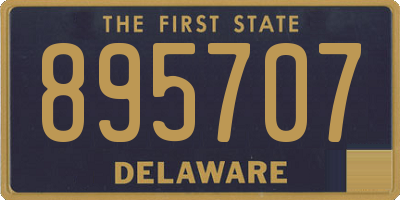 DE license plate 895707