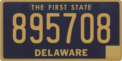 DE license plate 895708
