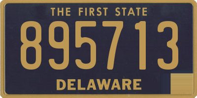 DE license plate 895713