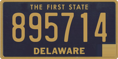 DE license plate 895714