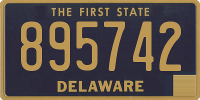 DE license plate 895742
