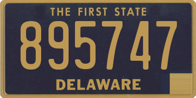 DE license plate 895747