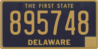 DE license plate 895748