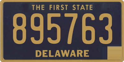 DE license plate 895763