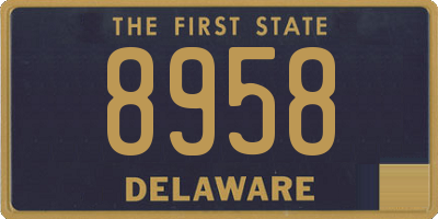 DE license plate 8958