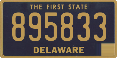 DE license plate 895833