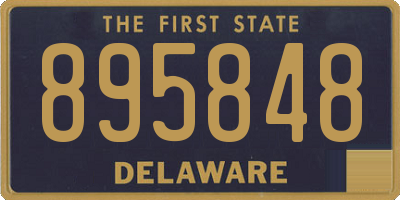 DE license plate 895848