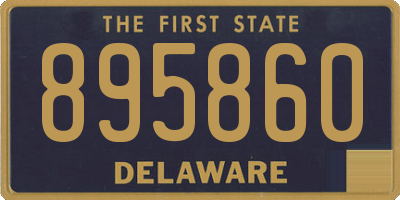 DE license plate 895860