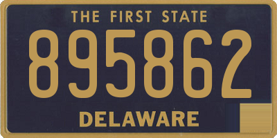DE license plate 895862